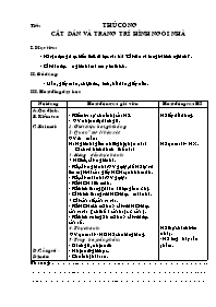 Giáo án 3 cột - Khối 1 - Tuần 32