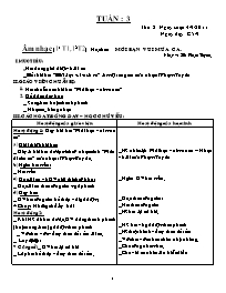 Giáo án Các môn phụ lớp 4, 5 - Tuần 3