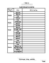 Giáo án dạy học Tuần 16 - Lớp 2