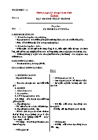 Giáo án giảng dạy Lớp 2 - Tuần 12