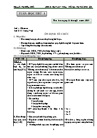 Giáo án lớp 1 – Tuần 1 đến 9 - GV: Nguyễn Thị Hồng Hiển - Trường Tiểu học Thị Trấn Phù Yên