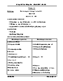 Giáo án Lớp 1 - Tuần 11 - GV: Lê Thị Thu - Trường Tiểu học Chàng Sơn