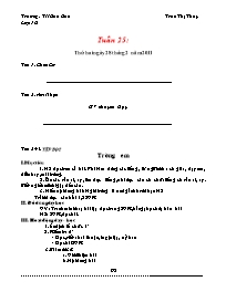 Giáo án Lớp 1 - Tuần 25 - GV: Trần Thị Thúy - Trường TH Bản Bua