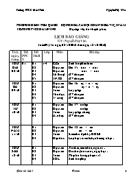 Giáo án Lớp 1 - Tuần 9 - Nguyễn Thị Vân - Trư