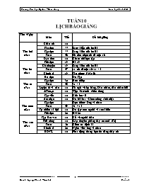 Giáo án Lớp 2 - Tuần 10 - Huỳnh Nguyệt Thanh 