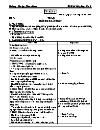 Thiết kế bài giảng lớp 1 - Tuần 1 - Trường tiểu học Nam Xuân