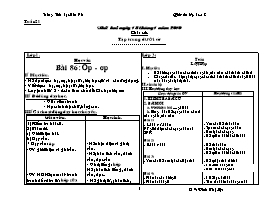 Giáo án Lớp 1 + 3 - Tuần 21 - GV: Đinh Thị Lộ