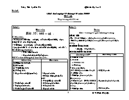 Giáo án Lớp 1 + 3 - Tuần 9 - GV: Đinh Thị Lộc