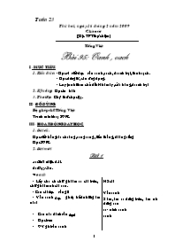 Giáo án Lớp 1 - Buổi sáng - Tuần 23 - GV: Vũ 