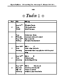 Giáo án Lớp 1 – Tuần 1 – GV: Nguyễn Thị Huyền – Tiểu học Đồng Việt