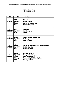 Giáo án Lớp 1 – Tuần 21 – GV: Nguyễn Thị Huyền – Tiểu học Đồng Việt