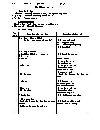 Giáo án môn học trong Tuần 15 - Lớp 1