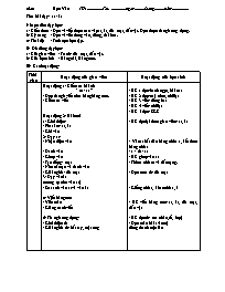 Giáo án môn học trong Tuần 17 - Lớp 1