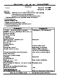 Giáo án sáng - Lớp 1 - Tuần 9, 10 - Giáo viên: Lê Thị Minh Hạnh - Trường TH Trần Thị Tâm