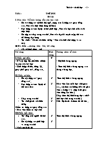 Giáo án Thể dục 4 - Tuần 6 - Bài 11