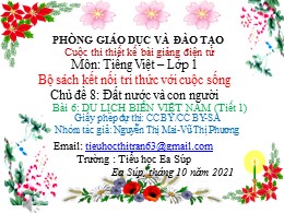 Bài giảng Tiếng Việt Lớp 1 - Bài 6: Du lịch b