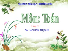 Bài giảng Toán Lớp 1 - Tiết 2, Bài: Phép trừ 