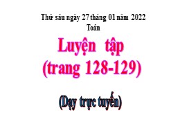 Bài giảng trực tuyến môn Toán Lớp 1 - Bài: Lu