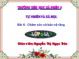 Bài giảng Tự nhiên và xã hội Lớp 1 - Bài 6: Chăm sóc và bảo vệ răng - Nguyễn Thị Ngọc Trúc