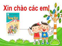 Bài giảng Tiếng Việt Lớp 1 (Cánh Diều) - Bài
