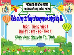 Bài giảng Tiếng Việt Lớp 1 (Cánh Diều) - Bài
