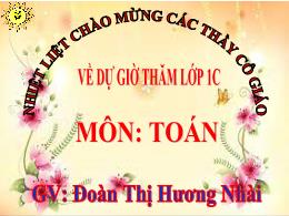 Bài giảng Toán Lớp 1 - Bài: Phép trừ trong ph
