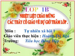 Bài giảng Tự nhiên xã hội Lớp 1- Bài 17: Vận