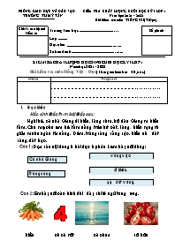 Đề kiểm tra chất lượng cuối học kì I môn Tiến