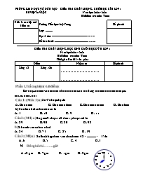 Đề kiểm tra chất lượng cuối học kì II môn Toá
