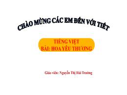 Bài giảng Tiếng Việt 1 (Kết nối tri thức) - C