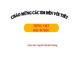 Bài giảng Tiếng Việt 1 (Kết nối tri thức) - C