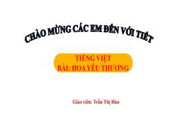 Bài giảng Tiếng Việt 1 (Kết nối tri thức) - C