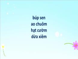 Bài giảng Tiếng Việt 1 (Tập viết) - Bài: Búp 
