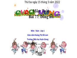 Bài giảng Toán 1 - Bài 77: Hoàng Thị Hồ Lam -