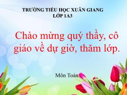 Bài giảng Toán 1 - Bài 79: Các ngày trong tuầ