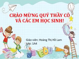 Bài giảng Toán 1 - Bài: Bảng cộng 1 trong phạ