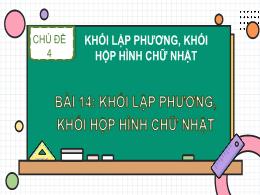 Bài giảng Toán 1 (Kết nối tri thức) - Chủ đề