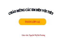 Bài giảng Toán 1 (Kết nối tri thức) - Chủ đề 