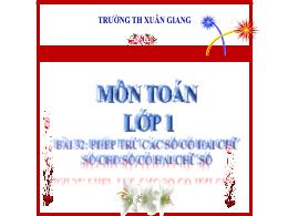 Bài giảng Toán 1 (Kết nối tri thức) - Chủ đề 