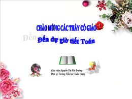 Bài giảng Toán 1 - Tuần 15 - Bài 47: Bảng trừ