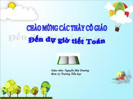 Bài giảng Toán 1 - Tuần 26, Bài 75: Luyện tập