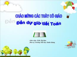 Bài giảng Toán - Bài 70: Các số có hai chữ số