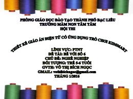 Bài giảng Mầm non Lớp Lá - Chủ đề: Nghề nghiệ