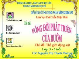 Bài giảng Mầm non Lớp Lá - Chủ đề: Thế giới đ