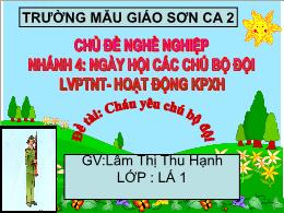 Bài giảng Mầm non Lớp Lá - Đềtài: Cháu yêu ch