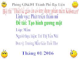 Bài giảng Mầm non Lớp Mầm - Đề tài: Tạo hình 