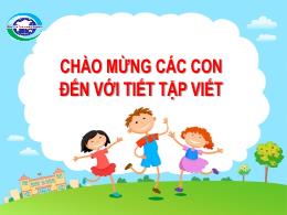 Bài giảng Tập viết 1 - Tiết 18: Iêm, yêm, iêp