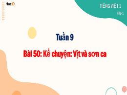 Bài giảng Tiếng Việt 1 (Cánh diều) - Tuần 9, 