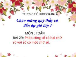 Bài giảng Toán 1 (Kết nối tri thức) - Bài 29: