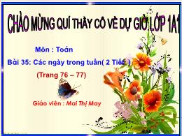 Bài giảng Toán 1 (Kết nối tri thức) - Bài 35: